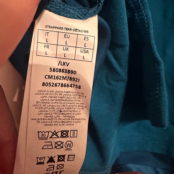 Nwt intimissimi silk and modal top short sleeve L large spray blue Italy - Picture 4 of 15